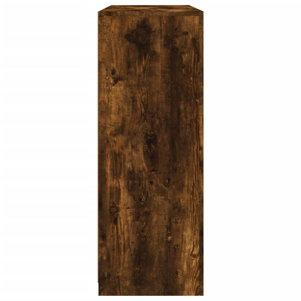 vidaXL Sideboards with LED Lights 3 pcs Smoked Oak Engineered Wood
