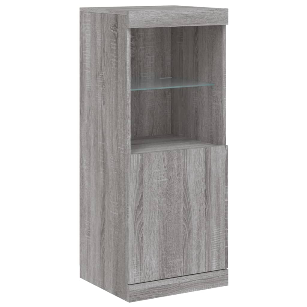 vidaXL Sideboards with LED Lights 3 pcs Grey Sonoma Engineered Wood