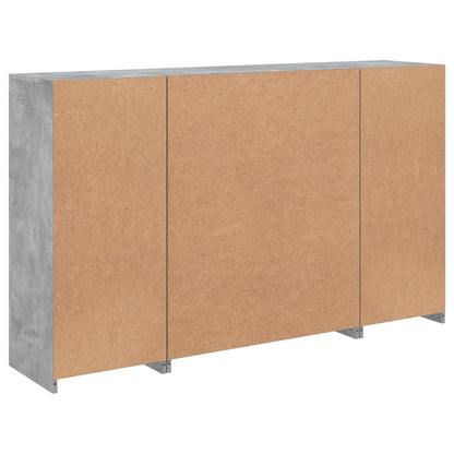 vidaXL Sideboards with LED Lights 3 pcs Concrete Grey Engineered Wood