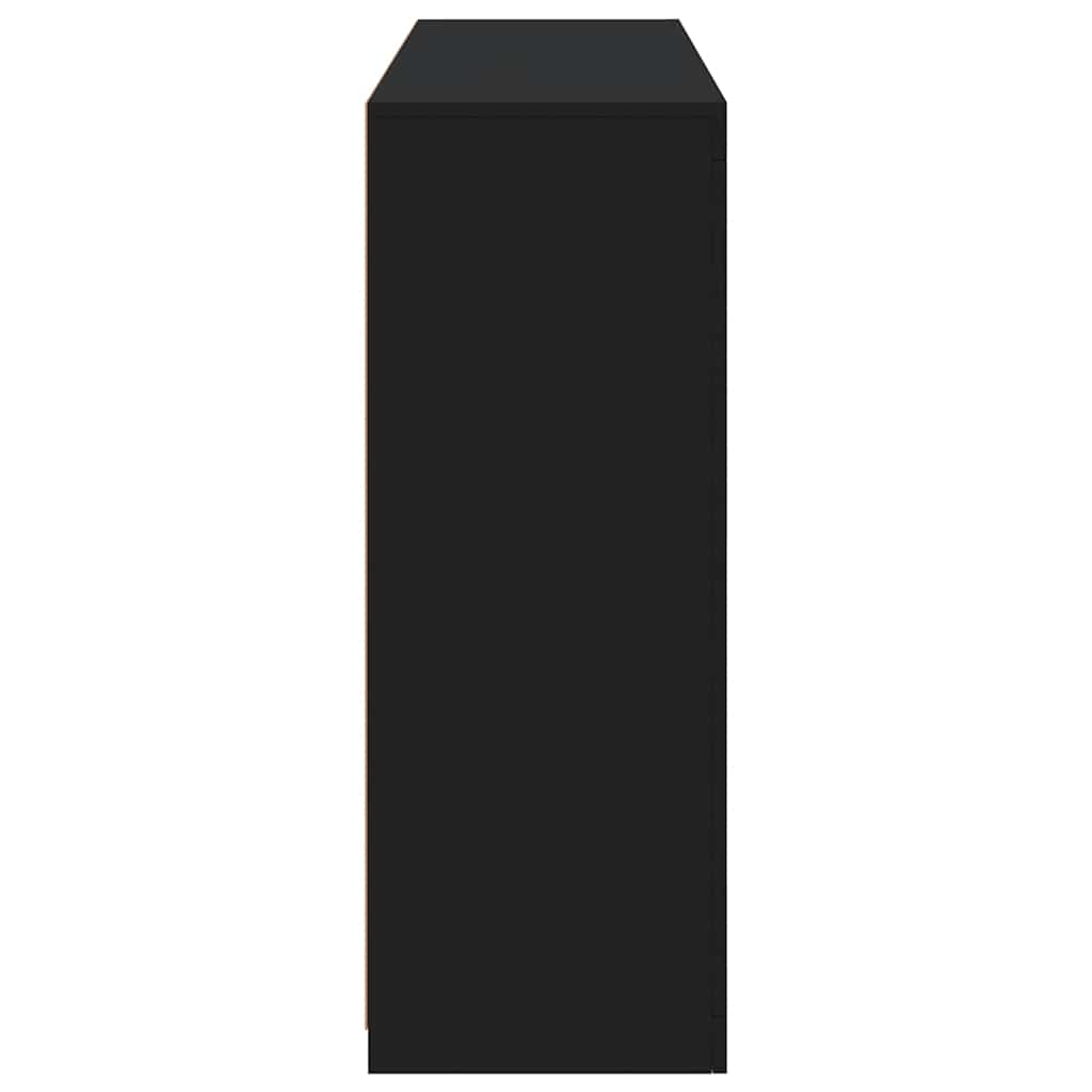 vidaXL Sideboards with LED Lights 3 pcs Black Engineered Wood