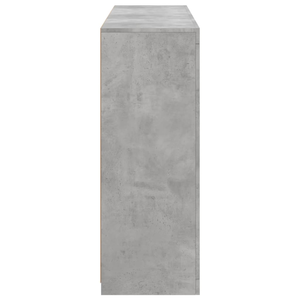 vidaXL Sideboards with LED Lights 3 pcs Concrete Grey Engineered Wood