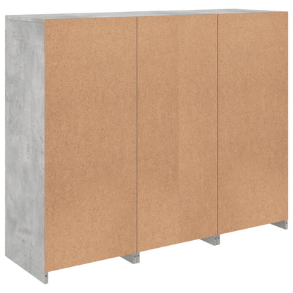 vidaXL Sideboards with LED Lights 3 pcs Concrete Grey Engineered Wood