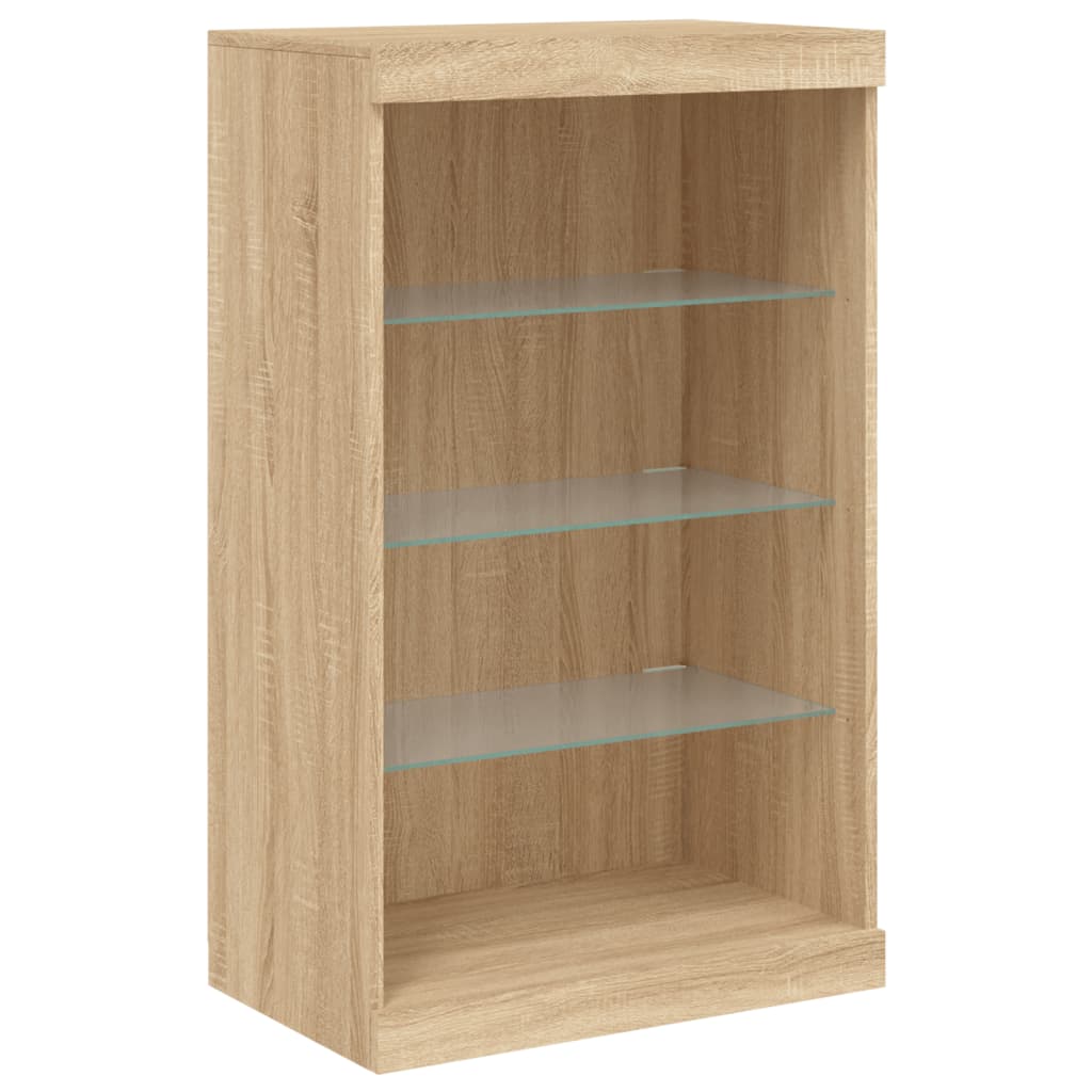 vidaXL Sideboards with LED Lights 3 pcs Sonoma Oak Engineered Wood