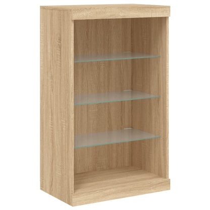 vidaXL Sideboards with LED Lights 3 pcs Sonoma Oak Engineered Wood