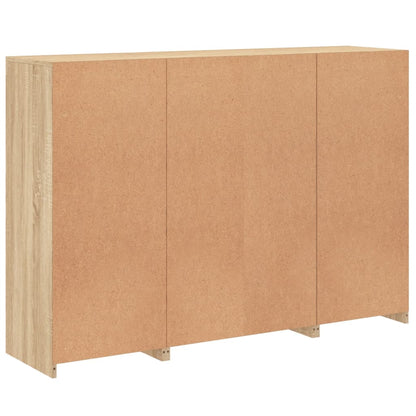 vidaXL Sideboards with LED Lights 3 pcs Sonoma Oak Engineered Wood