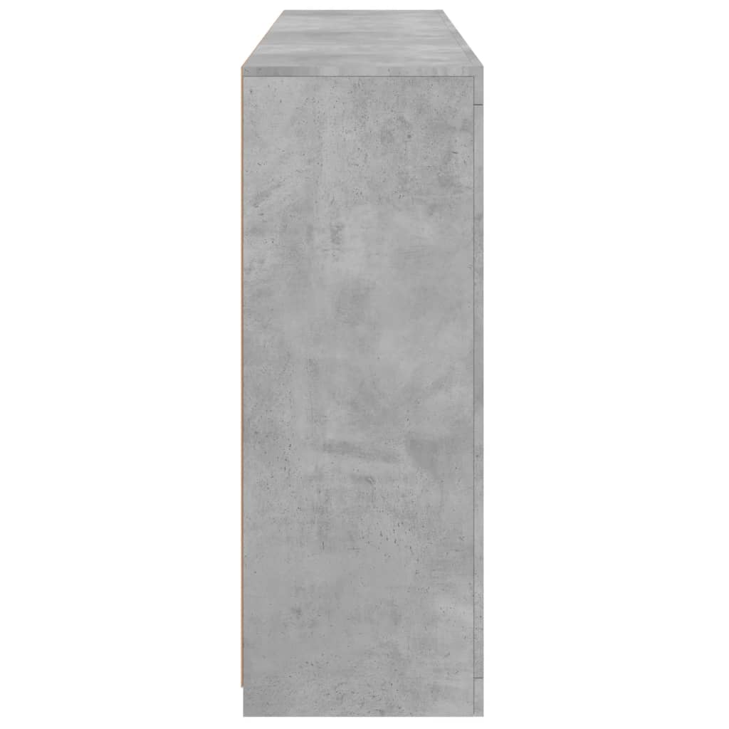 vidaXL Sideboards with LED Lights 3 pcs Concrete Grey Engineered Wood