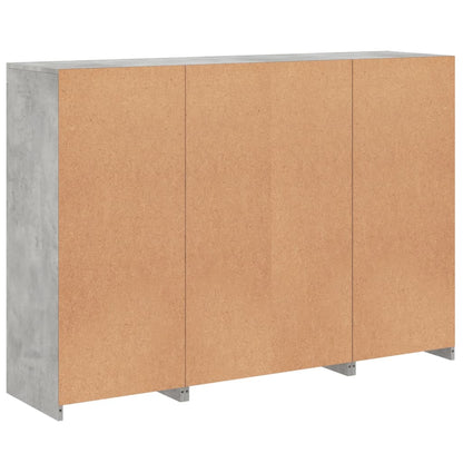 vidaXL Sideboards with LED Lights 3 pcs Concrete Grey Engineered Wood