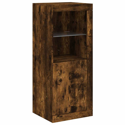 vidaXL Sideboard | Set of 3 | Smoked Oak | Engineered Wood, Glass | Medium
