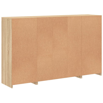 vidaXL Sideboards with LED Lights 3 pcs Sonoma Oak Engineered Wood
