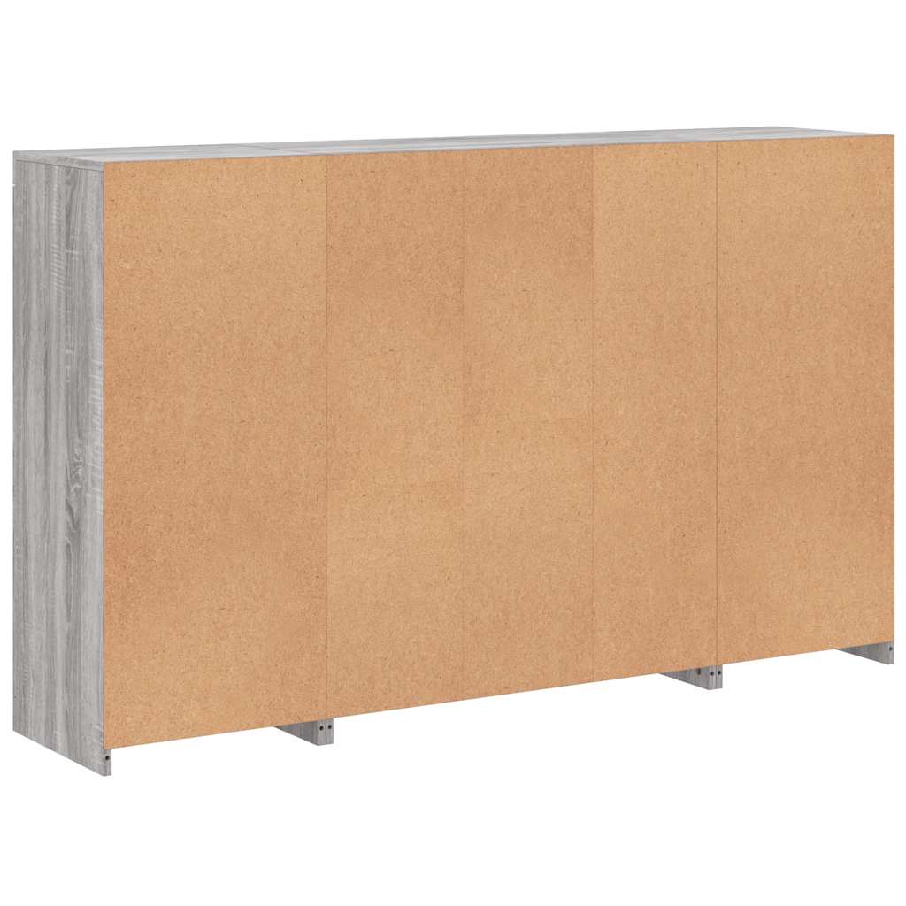 vidaXL Sideboards with LED Lights 3 pcs Grey Sonoma Engineered Wood