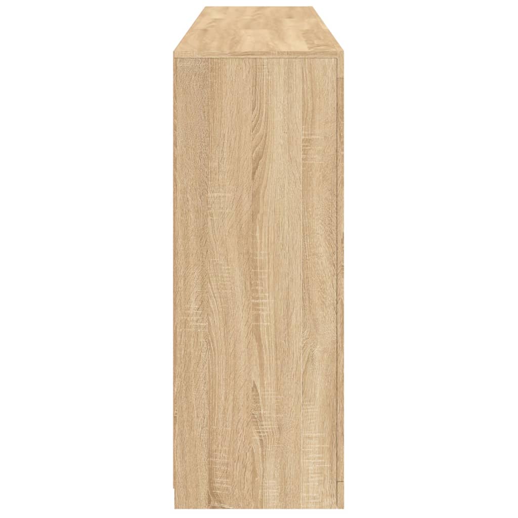 vidaXL Sideboard with LED Lights Sonoma Oak 162x37x100 cm