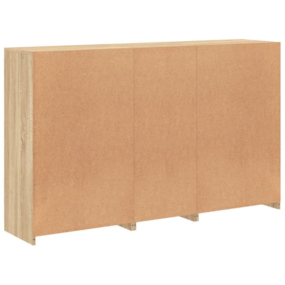 vidaXL Sideboard with LED Lights Sonoma Oak 162x37x100 cm