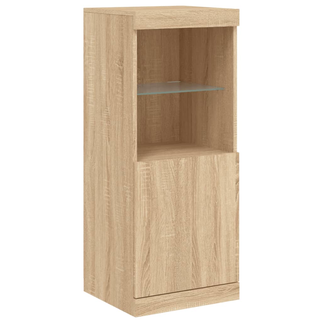 vidaXL Sideboard with LED Lights Sonoma Oak 162x37x100 cm