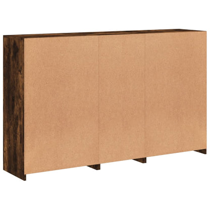 vidaXL Sideboard with LED Lights Smoked Oak 162x37x100 cm