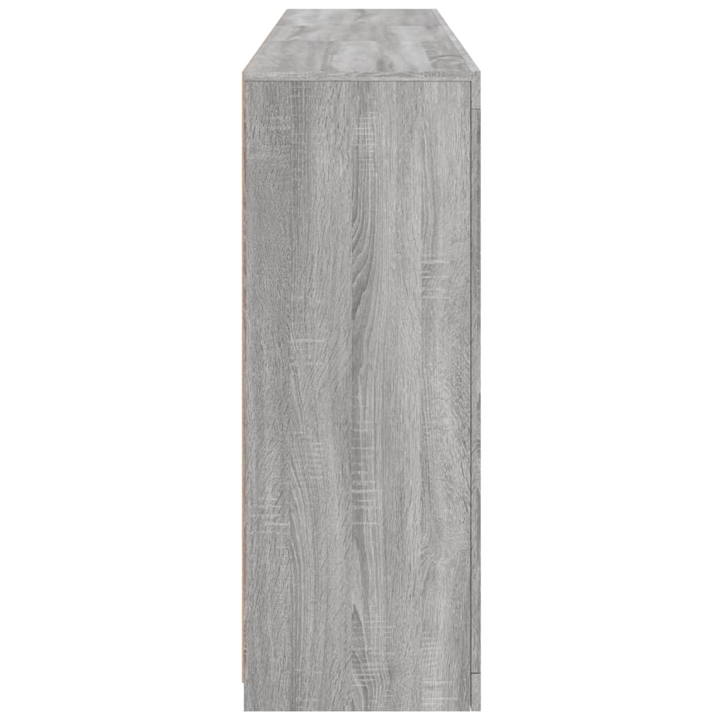 vidaXL Sideboard with LED Lights Grey Sonoma 162x37x100 cm