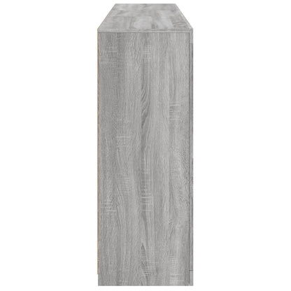 vidaXL Sideboard with LED Lights Grey Sonoma 162x37x100 cm