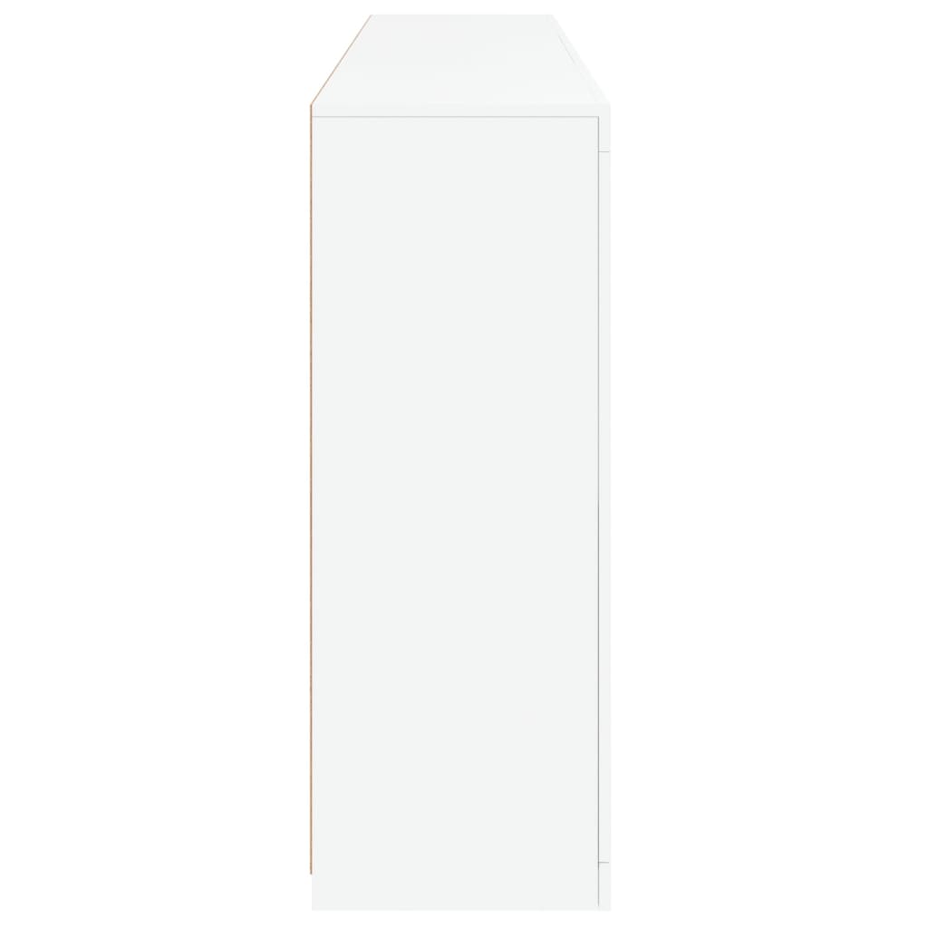 vidaXL Sideboard with LED Lights White 181.5x37x100 cm