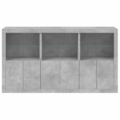 vidaXL Sideboard with LED Lights Concrete Grey 181.5x37x100 cm