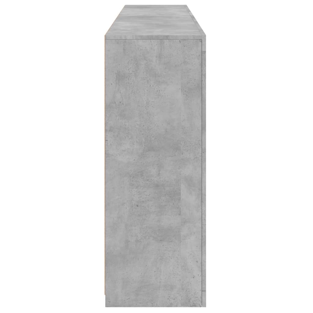 vidaXL Sideboard with LED Lights Concrete Grey 181,5x37x100 cm