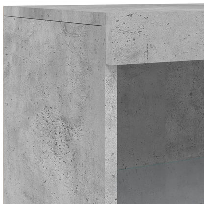 vidaXL Sideboard with LED Lights Concrete Grey 181,5x37x100 cm