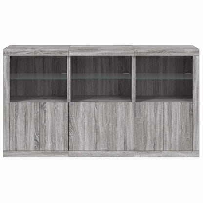 vidaXL Sideboard with LED Lights Grey Sonoma 181,5x37x100 cm