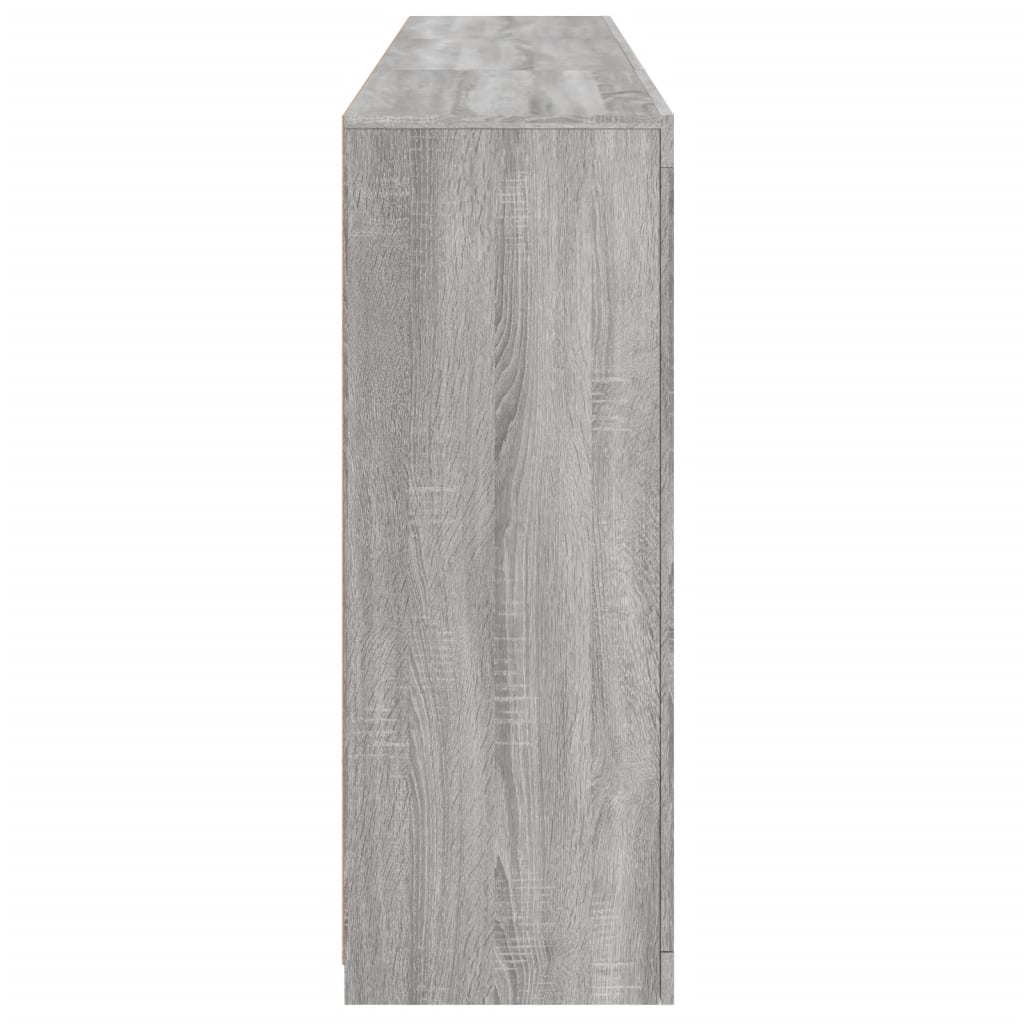 vidaXL Sideboard with LED Lights Grey Sonoma 181.5x37x100 cm