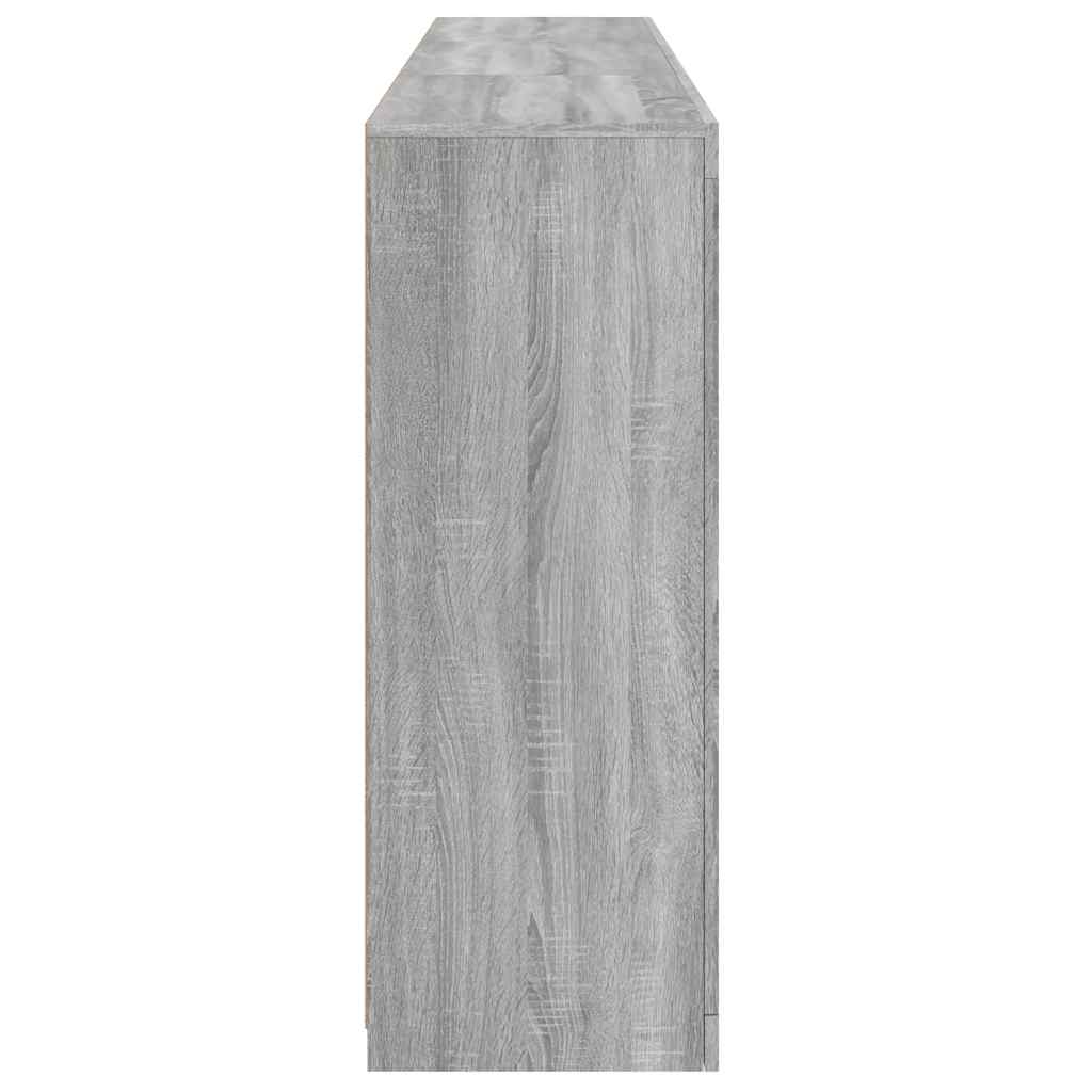 vidaXL Sideboard with LED Lights Grey Sonoma 181,5x37x100 cm