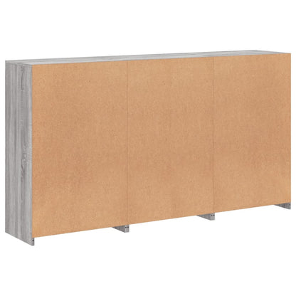 vidaXL Sideboard with LED Lights Grey Sonoma 181.5x37x100 cm