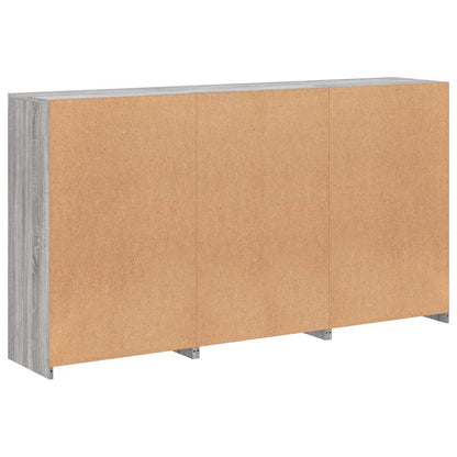 vidaXL Sideboard with LED Lights Grey Sonoma 181,5x37x100 cm