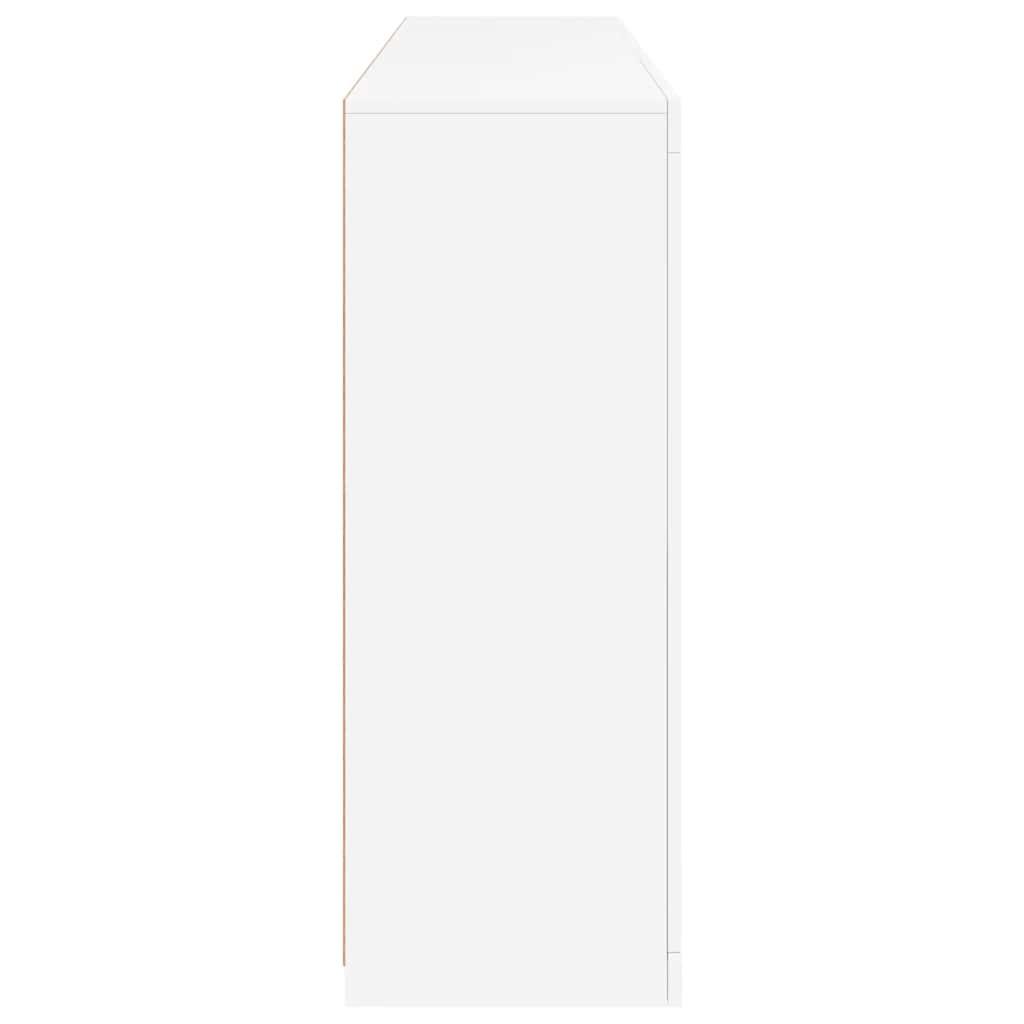 vidaXL Sideboard with LED Lights White 162x37x100 cm