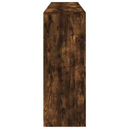 vidaXL Sideboard with LED Lights Smoked Oak 162x37x100 cm