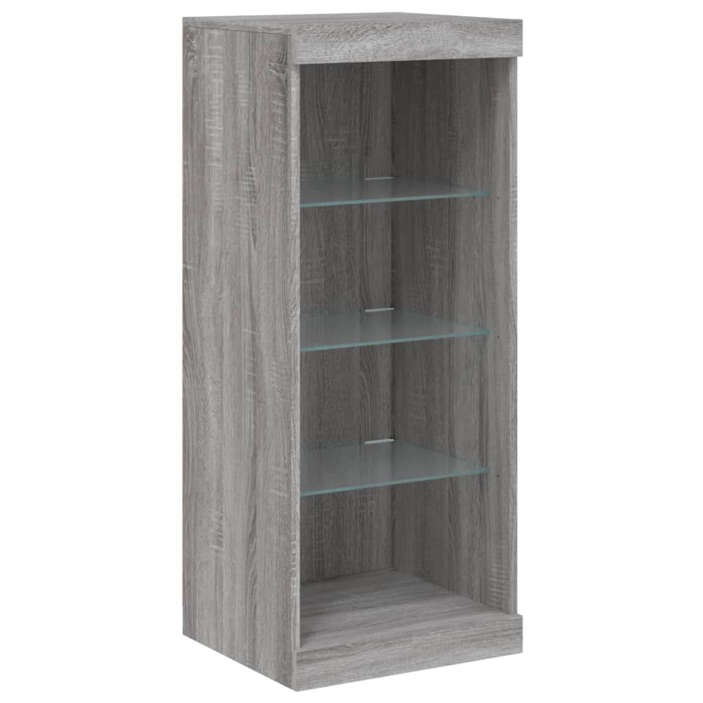 vidaXL Sideboard with LED Lights Grey Sonoma 162x37x100 cm