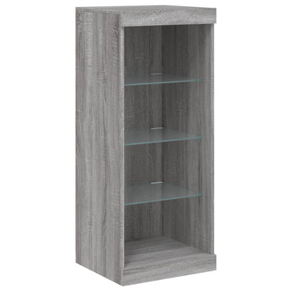 vidaXL Sideboard with LED Lights Grey Sonoma 162x37x100 cm