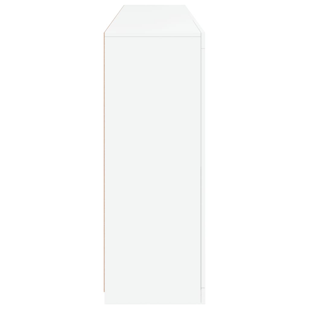 vidaXL Sideboard with LED Lights White 181.5x37x100 cm