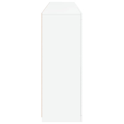vidaXL Sideboard with LED Lights White 181.5x37x100 cm