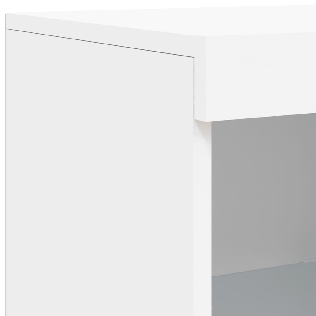 vidaXL Sideboard with LED Lights White 181.5x37x100 cm