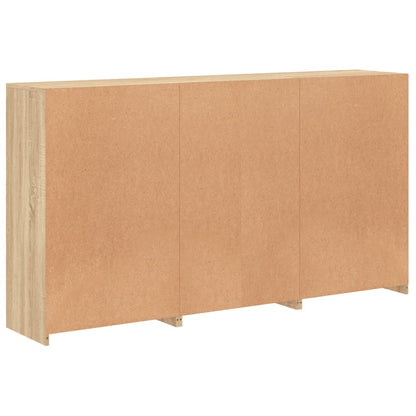 vidaXL Sideboard with LED Lights Sonoma Oak 181,5x37x100 cm