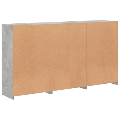 vidaXL Sideboard with LED Lights Concrete Grey 181,5x37x100 cm