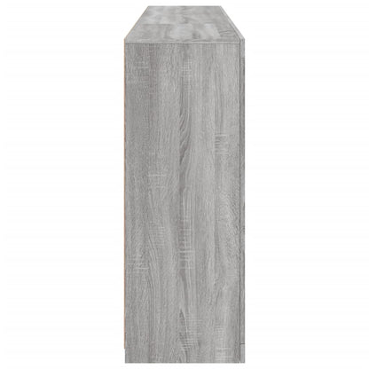 vidaXL Sideboard with LED Lights Grey Sonoma 181.5x37x100 cm