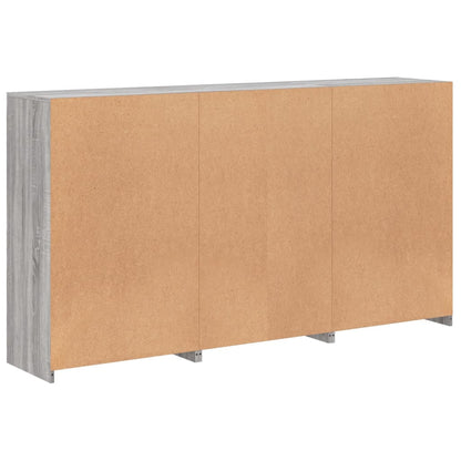 vidaXL Sideboard with LED Lights Grey Sonoma 181,5x37x100 cm