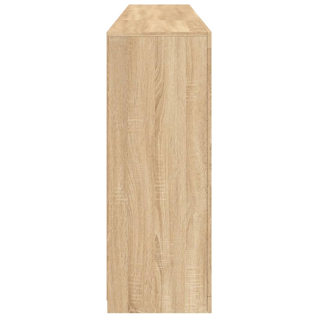 vidaXL Sideboard with LED Lights Sonoma Oak 202x37x100 cm