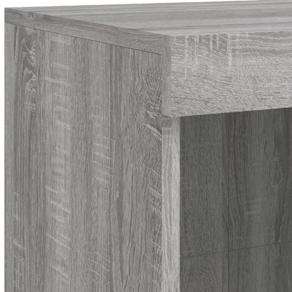 vidaXL Sideboard with LED Lights Grey Sonoma 202x37x100 cm