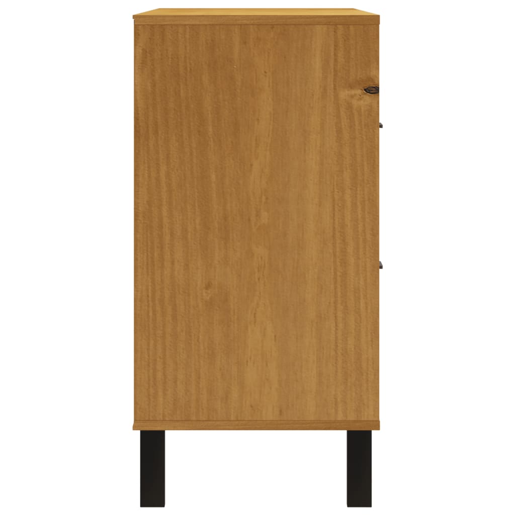 vidaXL Drawer Cabinet FLAM 110x40x80 cm Solid Wood Pine