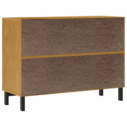 vidaXL Drawer Cabinet FLAM 110x40x80 cm Solid Wood Pine