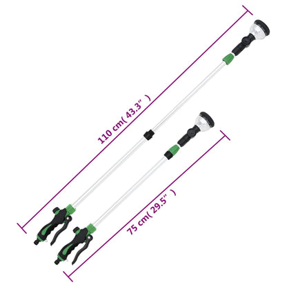 vidaXL Telescopic Spray Lance with 10 Patterns 75-110 cm