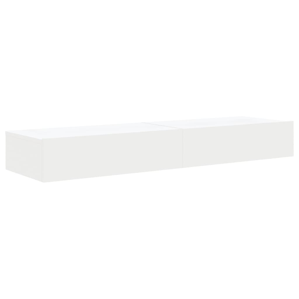 vidaXL 2 Piece TV Cabinet Set with LED Lights White 60x35x15,5 cm