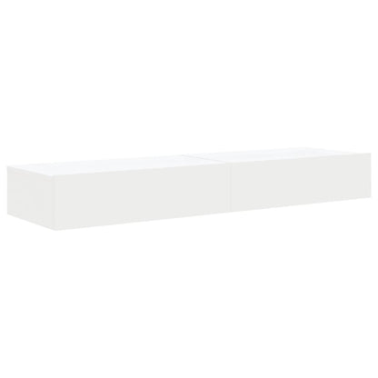 vidaXL 2 Piece TV Cabinet Set with LED Lights White 60x35x15,5 cm