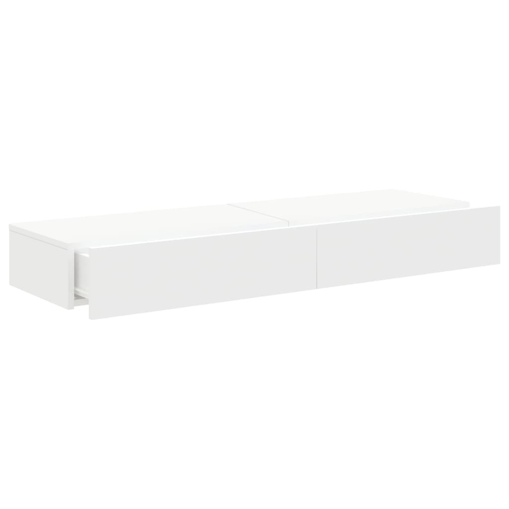 vidaXL 2 Piece TV Cabinet Set with LED Lights White 60x35x15,5 cm