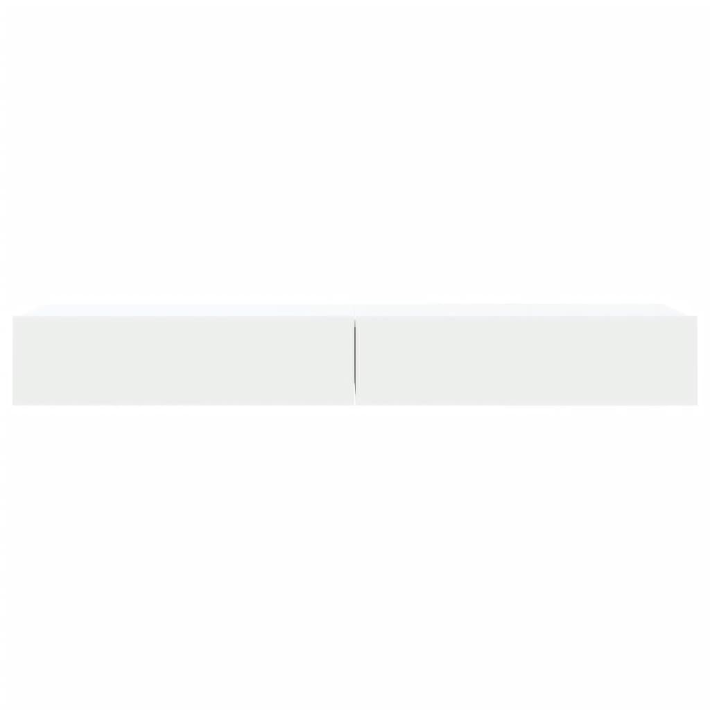 vidaXL 2 Piece TV Cabinet Set with LED Lights White 60x35x15,5 cm