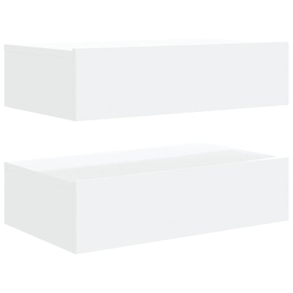 vidaXL 2 Piece TV Cabinet Set with LED Lights White 60x35x15,5 cm